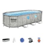 Conjunto de Piscina Desmontável Power Steel Swim Vista Series II Bestway 5,49 m x 2,74 m x 1,22 m