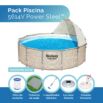 Conjunto de Piscina Desmontável Power Steel ™ 3,96 m x 1,07 m com Toldo e Acessórios