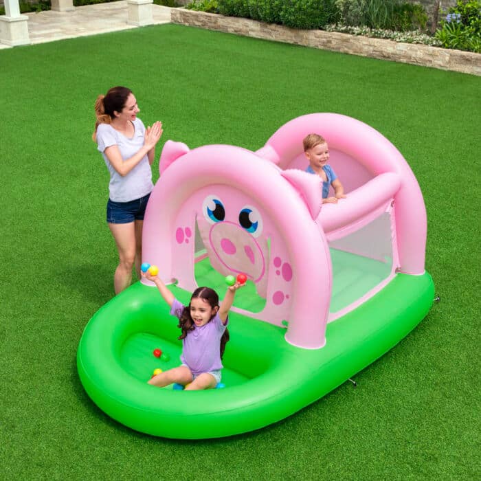 Saltitão Insuflável e Piscina de Bolas Insuflável Oinkster Pig™ Bestway®