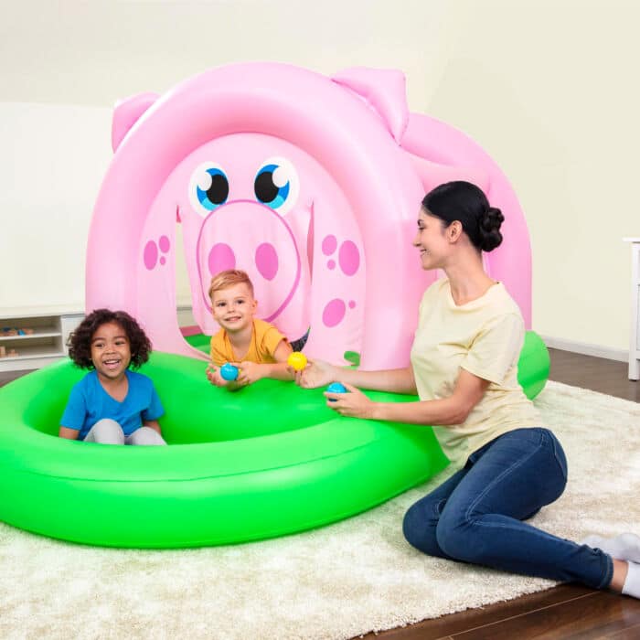 Saltitão Insuflável e Piscina de Bolas Insuflável Oinkster Pig™ Bestway®