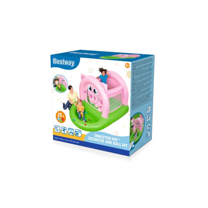 Saltitão Insuflável e Piscina de Bolas Insuflável Oinkster Pig™ Bestway®