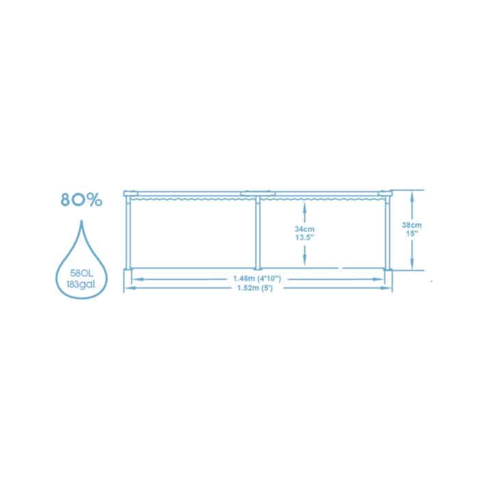 A minha primeira piscina Bestway 1,52m x 38cm