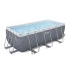 Piscina elevada 4,12 x 2,01 x 1,22m com efeito pedra Bestway Power Steel