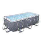 Piscina elevada 4,12 x 2,01 x 1,22m com efeito pedra Bestway Power Steel