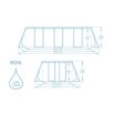 Conjunto piscina elevada Bestway® Power Steel® 4,04m x 2,01m x 1,00m