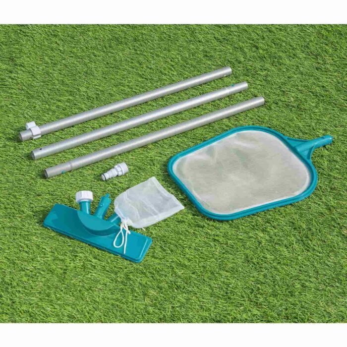 Kit de manutenção para piscina desmontável até 3,96 m de diâmetro. Bestway. AquaClear