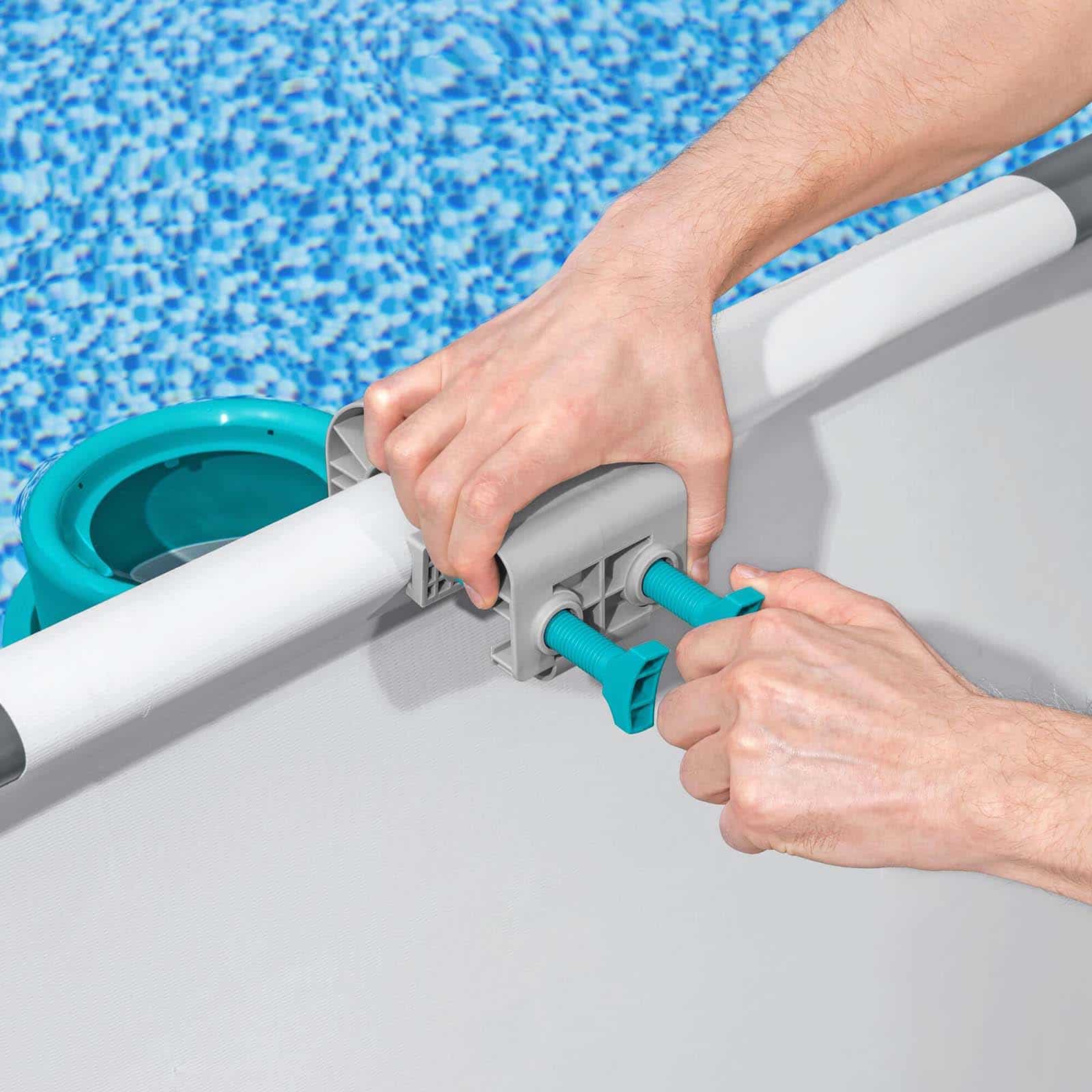 Kit de manutenção para piscina elevada com aspirador e skimmer Bestway AquaClean Deluxe