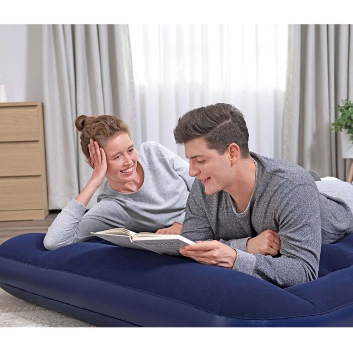 Colchão insuflável 1,91 m x 1,37 m x 28 cm com bomba de pé integrada Bestway