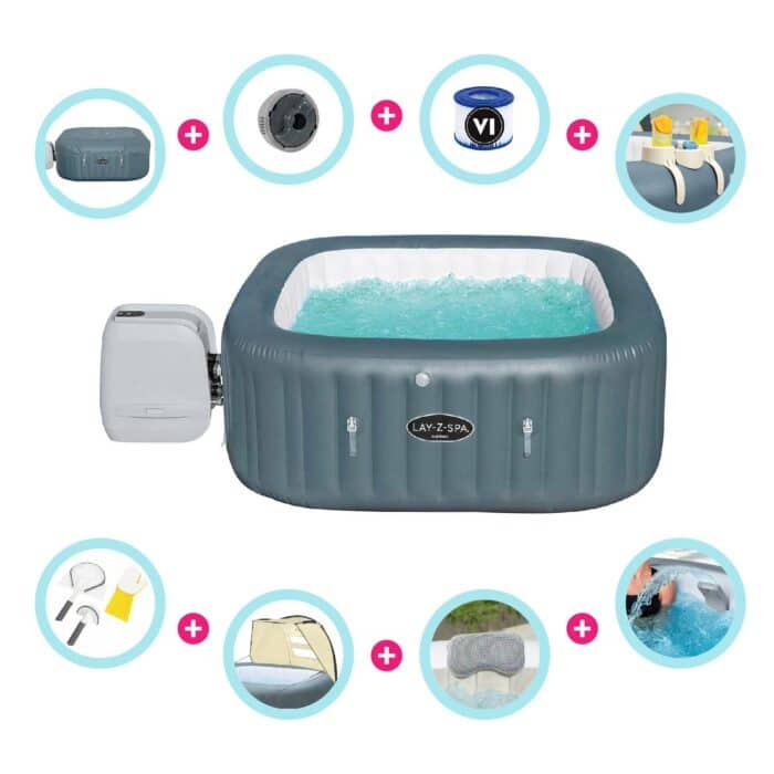 Pack Spa Inflável para 4-6 pessoas Lay-Z-Spa Hawaii HydroJet Pro + Acessórios