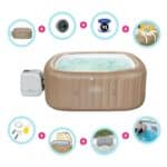 Pack Spa de Hidromassagem Insuflável para 5-7 pessoas Lay-Z-Spa Palma HydroJet + Acessórios