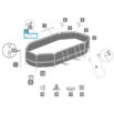 Trilho superior fosco A piscina 7,32 x 3,66 x 1,32 m