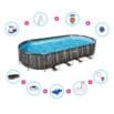 Pack piscina desmontável oval 732 x 366 x 122 cm Power Steel + Acessórios