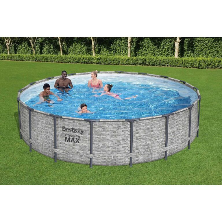 Conjunto de piscina desmontável redonda Steel Pro Max da Bestway 549 x 122 cm