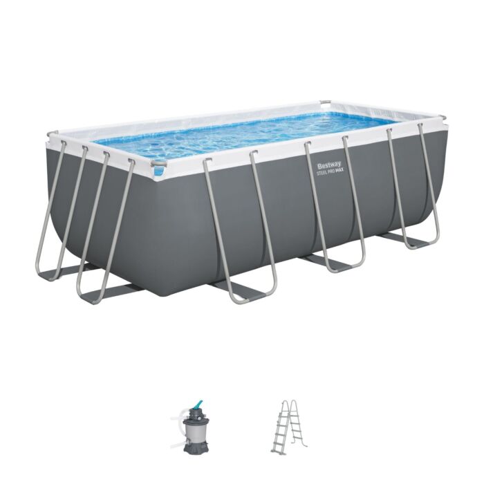 Piscina Desmontávei DEPURADORA AREIA Steel Pro MAX 4,12 m x 2,01 m x 1,22 m