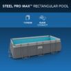 Piscina Desmontávei DEPURADORA AREIA Steel Pro MAX 4,12 m x 2,01 m x 1,22 m