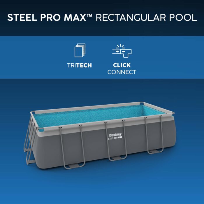 Piscina Desmontávei DEPURADORA AREIA Steel Pro MAX 4,12 m x 2,01 m x 1,22 m