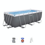 Conjunto de Piscina Desmontável Bestway® Power Steel ™ de 4,27 m x 2,50 m x 1,00 m