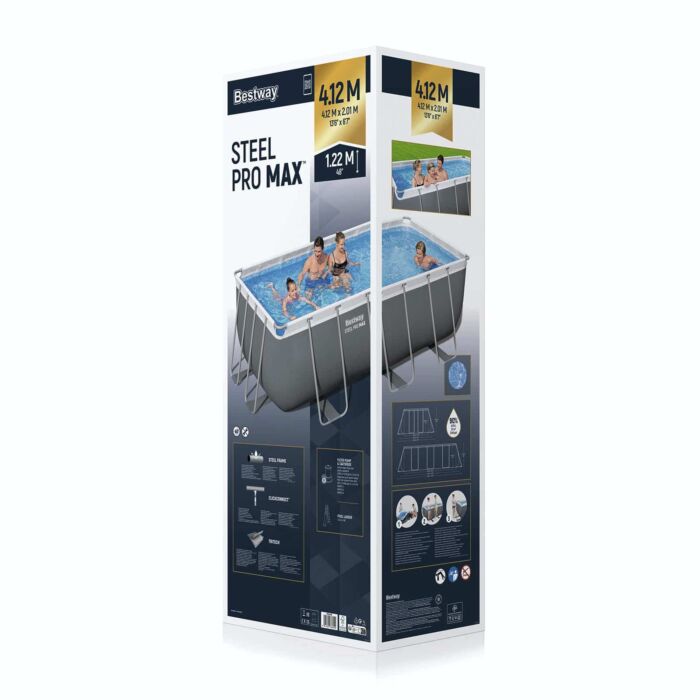 Piscina desmontável Bestway Steel Pro MAX 4,12 m x 2,01 m x 1,22 m