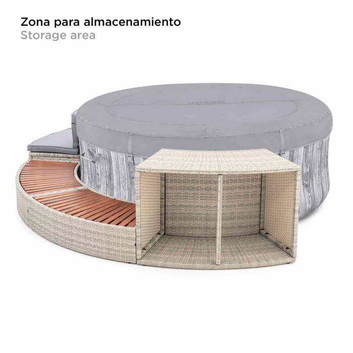 Spa exterior Fiji com cobertura 289x45x56 cm Half Surround