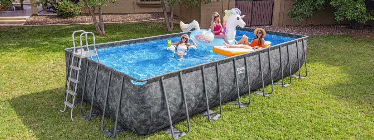 piscina desmontável redonda ou retangular