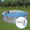 Pack Piscina Steel Pro Max pedra 549 x 122 cm com Kit de limpeza de fundo