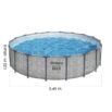 Pack Piscina Steel Pro Max pedra 549 x 122 cm com Kit de limpeza de fundo