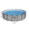 Pack Piscina Steel Pro Max pedra 549 x 122 cm com Kit de limpeza de fundo