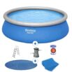 Pack Piscina Fast Set 457 x 122 cm com Tapete de chão e cobertura solar
