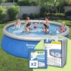Pack Piscina Fast Set 457 x 122 cm com Tapete de chão e cobertura solar