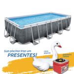 Pack piscina retangular Power Steel 5,49 × 2,74 × 1,22 m + Kit gratuito
