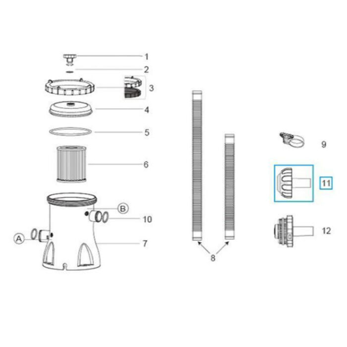 Grelha de entrada de água de Ø 32 mm