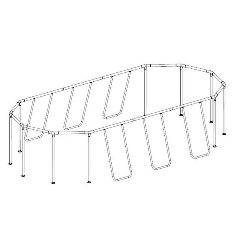 Estrutura de piscina 610 x 366 x 122 cm