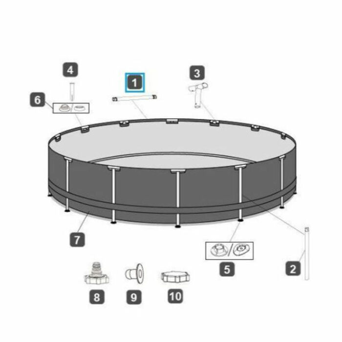 Barra superior piscina 366 x 100 cm