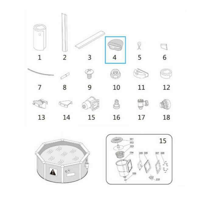Liner de piscina Hydrium 360 x 120 cm