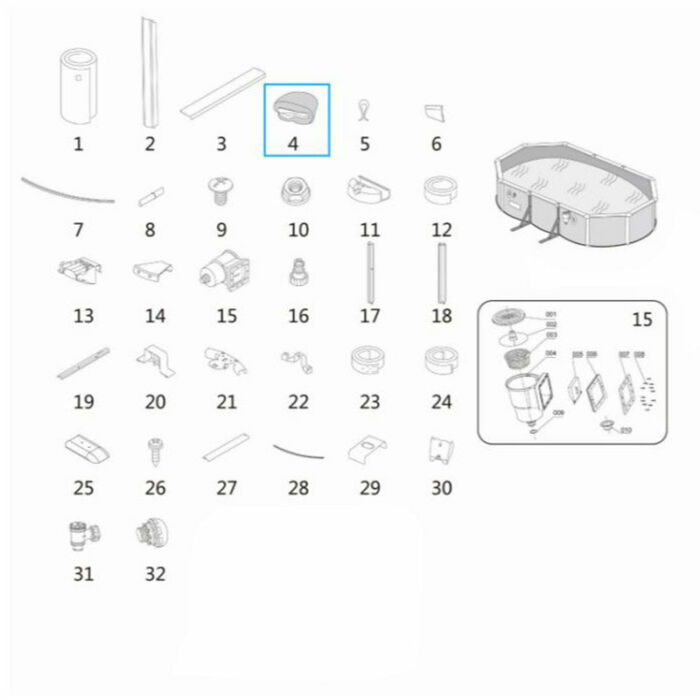 Liner piscina Hydrium 500 x 360 x 120 cm