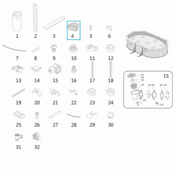 Liner piscina Hydrium 610 x 360 x 120 cm