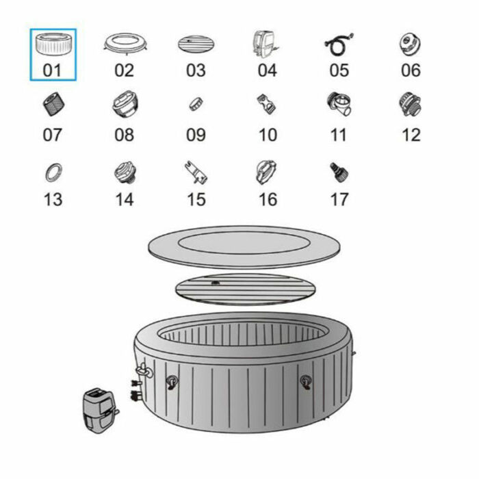 Liner LAY-Z-SPA® Miami AirJet™ 180 x 66 cm