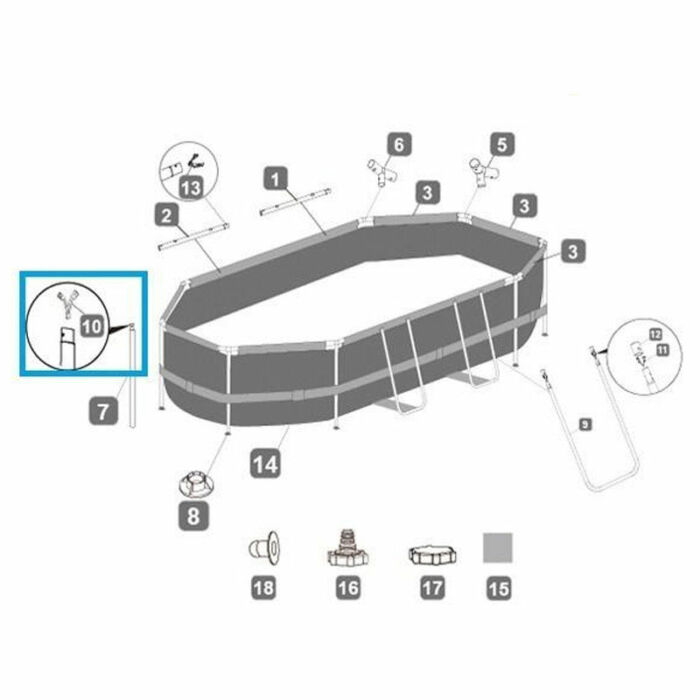 Mola em forma de V piscinas Power Steel™ 2019