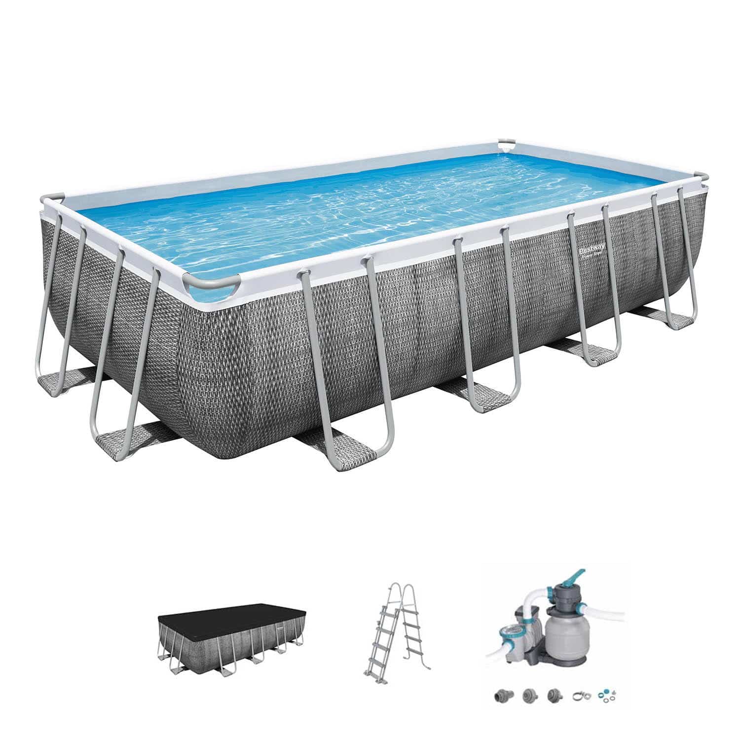 Piscina desmontável Power Steel™ de 5,49 m x 2,74 m x 1,22 m com Filtro de Areia