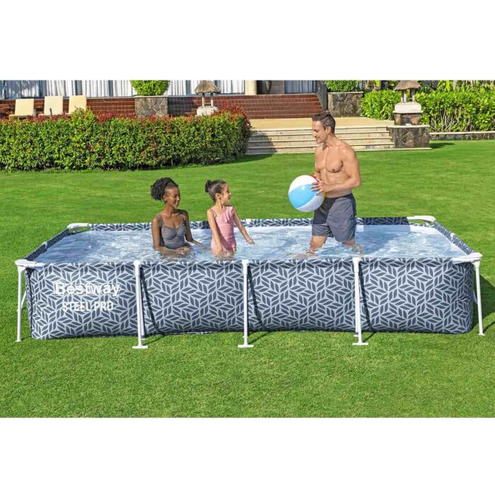 Piscina desmontável retangular Steel Pro 3,66 m x 2,01 m x 66 cm