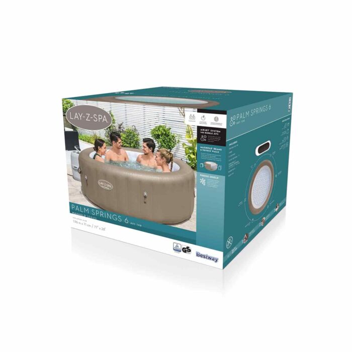 Spa insuflável de hidromassagem para 4-6 pessoas Lay-Z-Spa Palm Springs AirJet 6