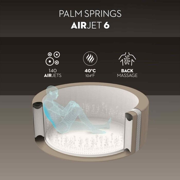 Spa insuflável de hidromassagem para 4-6 pessoas Lay-Z-Spa Palm Springs AirJet 6