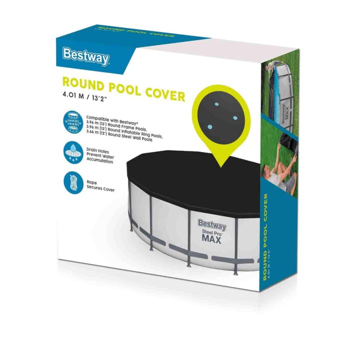 Cobertura redonda piscinas desmontáveis 3,66 m e 3,96 m