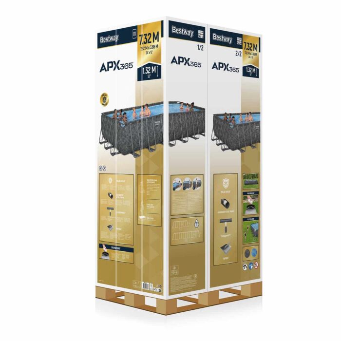 Piscina desmontável APX 365 retangular 7,32 m x 3,66 m x1,32