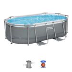 Piscina desmontável oval Steel Pro MAX 3,05 m x 2,00 m x 84 cm