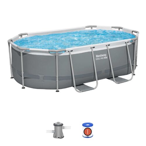 Piscina desmontável oval Bestway Steel Pro MAX 3,05m x 2,00m x 84cm