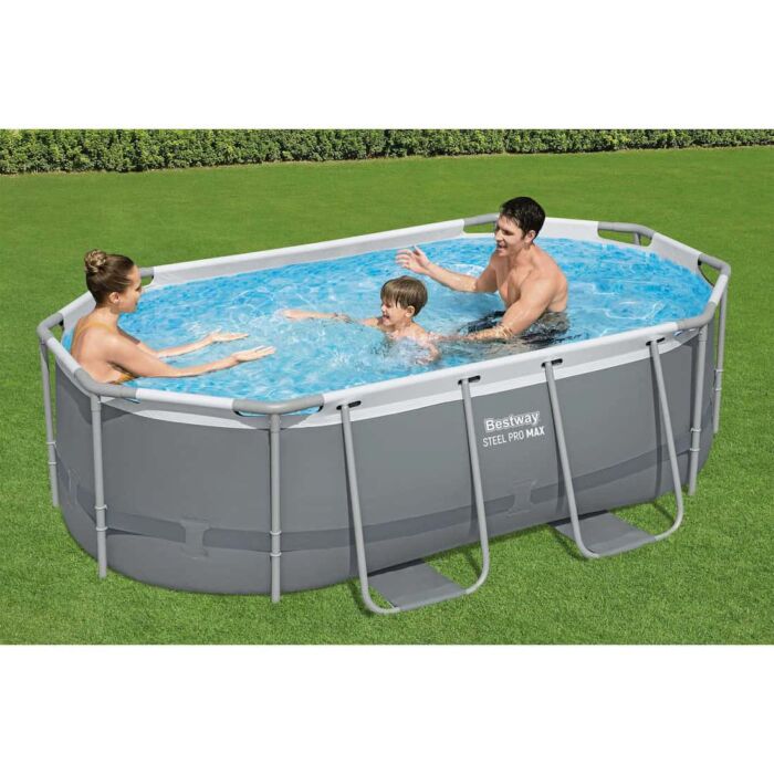 Piscina desmontável oval Steel Pro MAX 3,05 m x 2,00 m x 84 cm