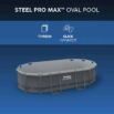 Piscina desmontável oval Steel Pro MAX 3,05 m x 2,00 m x 84 cm