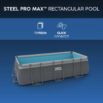Piscina desmontável retangular DEPURADORA AREIA Steel Pro MAX 4,04 m x 2,01 m x 1 m
