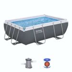 Piscina desmontável retangular DEPURADORA AREIA Steel Pro MAX 4,04 m x 2,01 m x 1 m